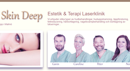 webstudio-Aniara levererar webbplats åt More Than Skin Deep, en laserklinik inom Triangelns tandläkargrupp i Malmö